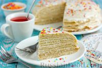 Фото к рецепту: Блинный торт со сметанным кремом