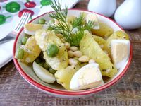 Фото к рецепту: Картофельный салат с горошком и яйцами