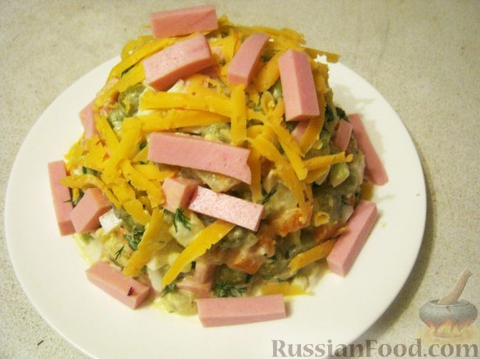 Пражский салат с говядиной