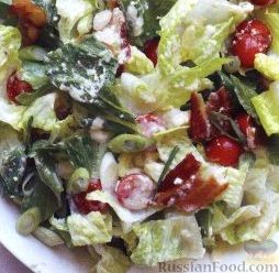 Рецепт Овощной салат с беконом