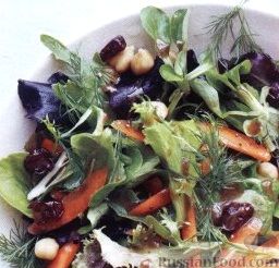 Рецепт Салат с нутом и сушеными вишнями
