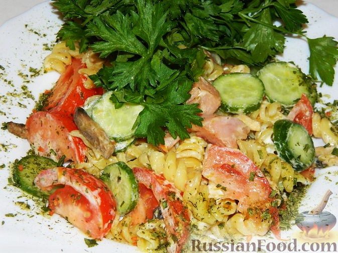 Салат с мясом криля и макаронами, пошаговый рецепт с фото на ккал