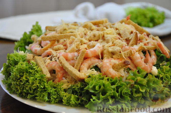 Простые и вкусные салаты с креветками на Новый год « Рецепты салатов