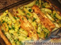 Фото приготовления рецепта: Рыба с картофелем - шаг №5