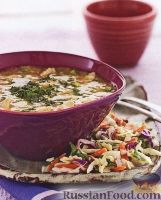 Фото к рецепту: Быстрый куриный суп  с зеленым луком