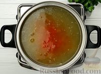 Фото приготовления рецепта: Рассольник "Кубанский" с куриными сердечками и фасолью - шаг №10