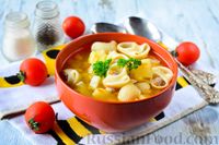 Фото к рецепту: Картофельный суп с фаршированными макаронами
