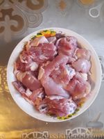 Фото приготовления рецепта: Волованы с марципаном и консервированными персиками, из слоёного теста "наоборот" - шаг №21