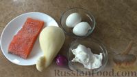 Фото приготовления рецепта: Сырные шарики с красной рыбой - шаг №1