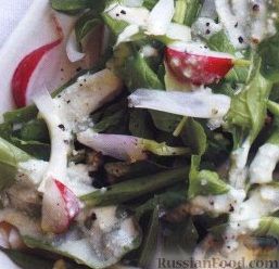 Рецепт Зимний салат из редиса и стручковой фасоли