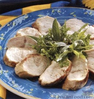 Рецепт Индюшиное филе с эстрагоном, приготовленное на гриле