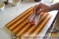 Фото приготовления рецепта: Сибас, запеченный с дор блю и пармезаном - шаг №3