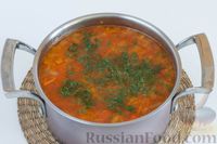 Фото приготовления рецепта: Томатный суп с фасолью и рисом - шаг №8