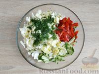 Фото приготовления рецепта: Салат с мясом и овощами - шаг №17