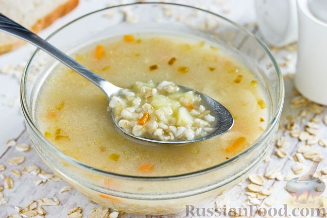 Ингредиенты для «Грибной суп с овсяными хлопьями»: