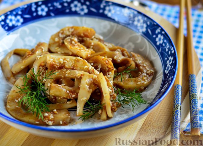 Китайские блюда из кальмаров — рецепты с пошаговыми фото и видео