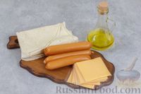 Фото приготовления рецепта: Сосиски в лаваше с сыром (на сковороде) - шаг №1