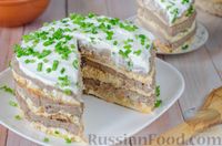 Фото приготовления рецепта: Закусочный торт с печёночным паштетом и творожным сыром - шаг №22