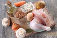 Фото приготовления рецепта: Гречневый суп с грибами и картофельными клёцками - шаг №1
