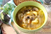 Фото к рецепту: Гречневый суп с грибами и картофельными клёцками
