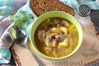 Фото приготовления рецепта: Гречневый суп с грибами и картофельными клёцками - шаг №10