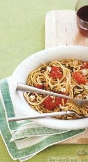 Рецепт Спагетти с жареными помидорами и сыром