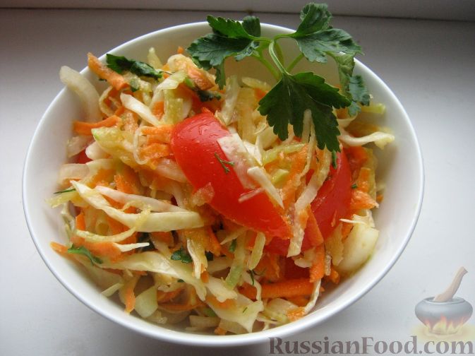 Рецепт Салат из редьки с обжаренной морковью и луком