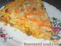 Фото к рецепту: Сладкая запеканка из риса и моркови