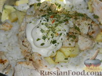 Фото приготовления рецепта: Салат с рисом "Петровский" - шаг №6