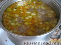 Фото приготовления рецепта: Суп русский (мясной с гречкой) - шаг №8