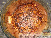 Фото к рецепту: Открытый пирог с луком-пореем и сыром горгонзола