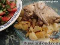 Фото приготовления рецепта: Курица с картофелем (рецепт для мультиварки) - шаг №4