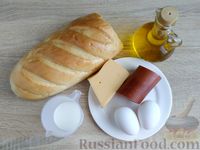 Фото приготовления рецепта: Гренки с сыром и колбасой - шаг №1
