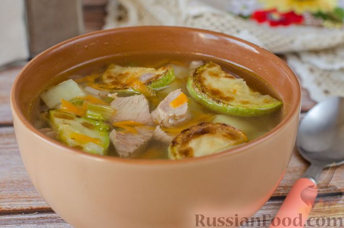 Легкий суп с индейкой и рисом
