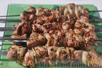 Фото приготовления рецепта: Шашлык из баранины в луковом маринаде с кинзой и мятой - шаг №14