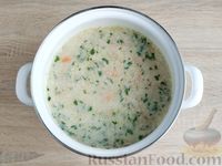 Фото приготовления рецепта: Суп с фрикадельками и яично-лимонной заправкой - шаг №16