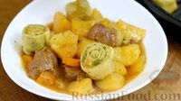 Фото приготовления рецепта: Нудли (штрудли) с тушёной картошкой и мясом - шаг №18