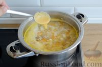Фото приготовления рецепта: Суп из индейки с кукурузными клёцками и картофелем - шаг №10
