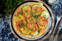 Фото приготовления рецепта: Пицца из цветной капусты с кабачками и помидорами - шаг №13