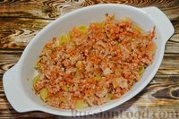 Фото приготовления рецепта: Ленивая лазанья из макарон с куриным фаршем, овощами и сыром - шаг №9
