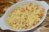 Фото приготовления рецепта: Ленивая лазанья из макарон с куриным фаршем, овощами и сыром - шаг №10