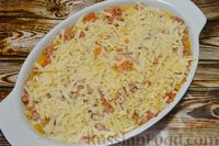 Фото приготовления рецепта: Ленивая лазанья из макарон с куриным фаршем, овощами и сыром - шаг №12