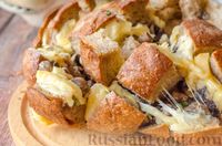 Фото приготовления рецепта: Хлеб с начинкой из грибов и сыра (в духовке) - шаг №13