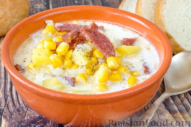 Сливочный суп с кукурузой: рецепт приготовления, шаг за шагом