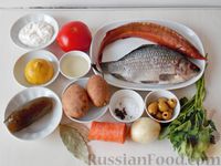 Фото приготовления рецепта: Рыбная солянка - шаг №1