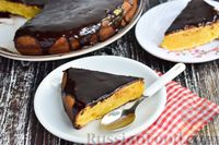 Фото приготовления рецепта: Творожный пирог с цедрой апельсина и шоколадной глазурью - шаг №17