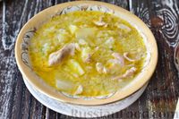 Фото к рецепту: Куриный суп с рисом и капустой