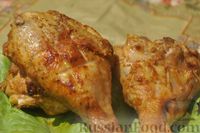 Фото к рецепту: Куриные голени на мангале, в сметанном маринаде