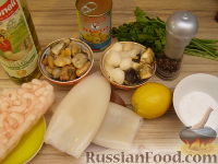 Фото приготовления рецепта: Салат ассорти из морепродуктов - шаг №1