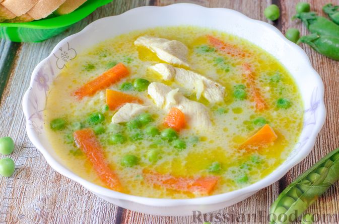 Рецепт: Суп молочный с морковью и картофелем